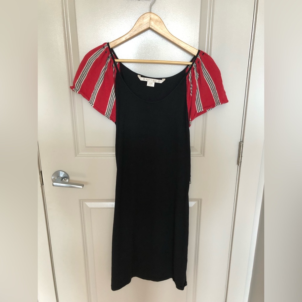 Nougat silk/cotton knit dress